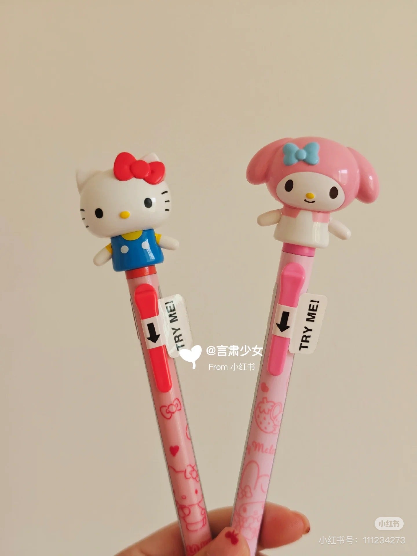 Sanrio三丽鸥｜Action Mascot Ballpoint Pen超可爱角色3D立体笔帽圆珠笔｜芯0.7mm