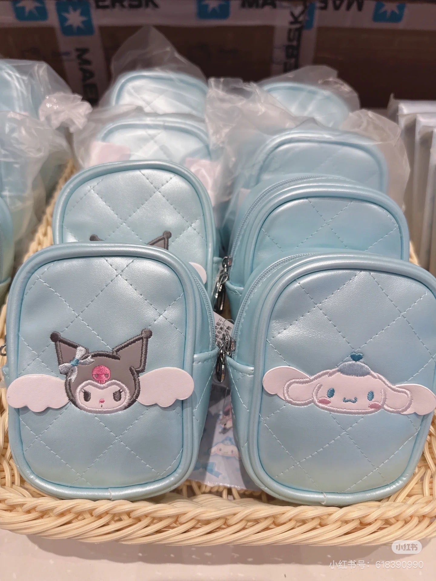 Sanrio三丽鸥｜Sanrio Original Mini Pouch / Dreaming Angel 2nd水色天使爱神系列蓝色小包｜约 13.7 x 12.8 x 6.6cm