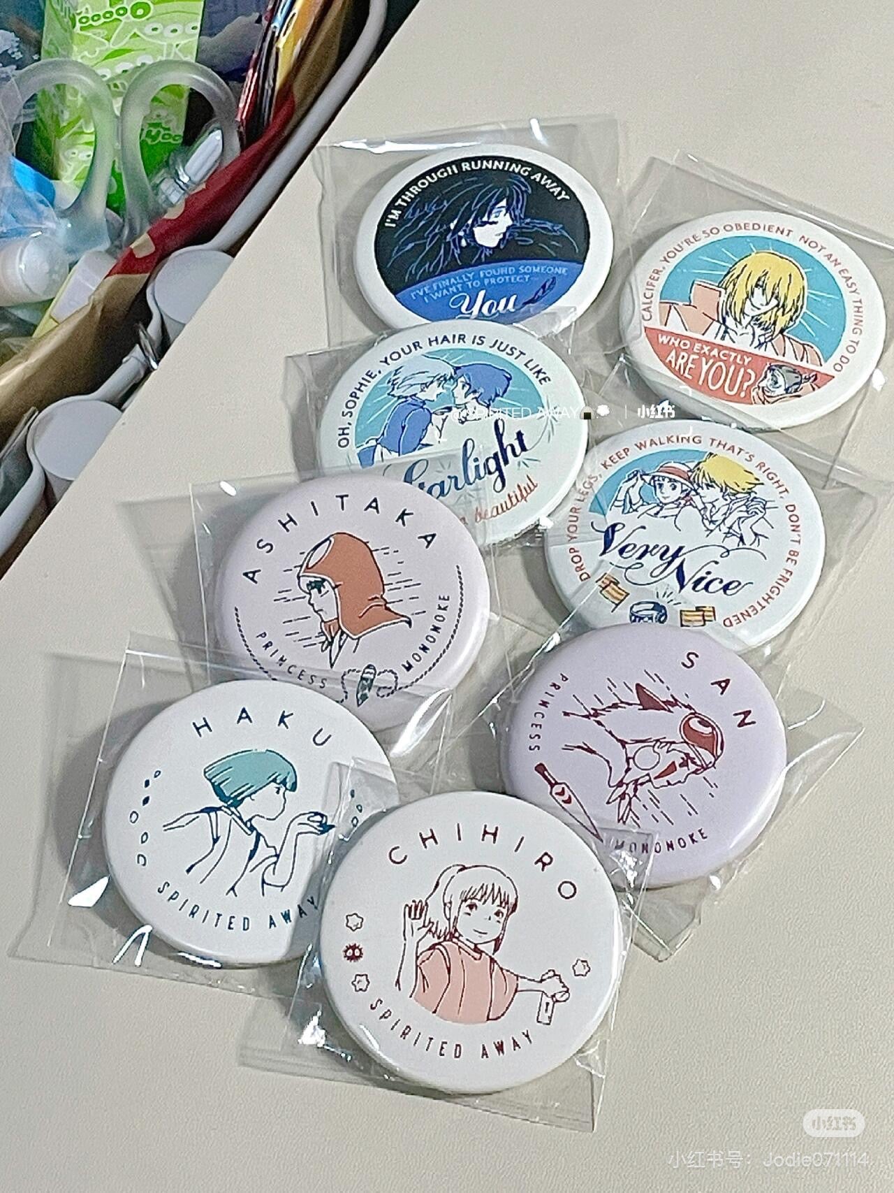 My neighbor totoro｜Princess Mononoke - Tin Badge Collection吉卜力宫崎骏《幽灵公主》马口铁徽章吧唧盲盒/全10种｜1枚入