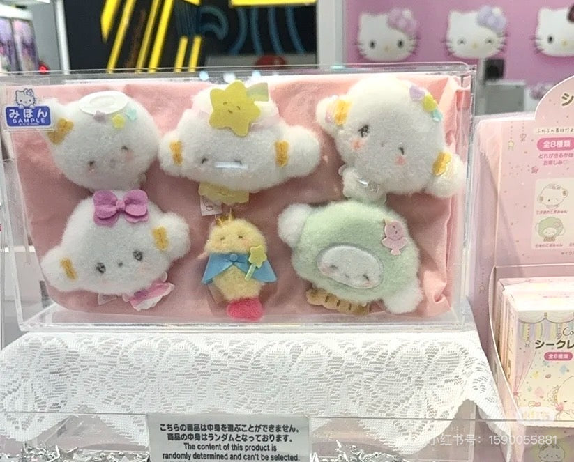 Sanrio｜Secret Brooch - Cogimyun / Angel Play Party Blind Box天使小麦云生日系列可爱角色毛绒胸针盲盒/全8种｜1枚入