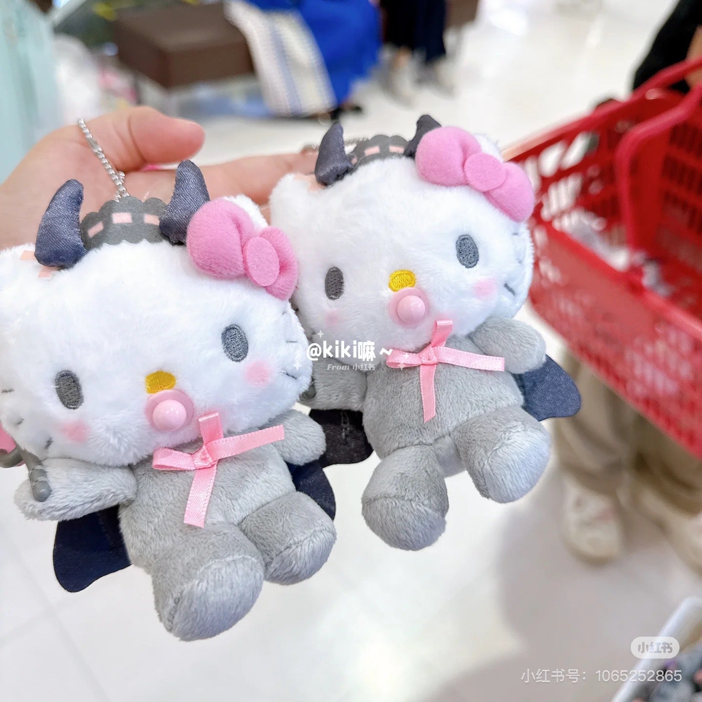 Sanrio三丽鸥｜Mascot Holder  / Baby Devil小恶魔爱心手杖吃奶嘴宝宝毛绒玩偶挂件/包挂｜约13×5.5×11cm