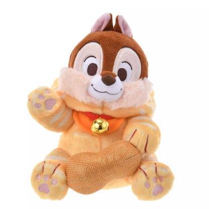 Disney｜New Year Collection Plush Toy-Lucky Cat Figure新年招财猫系列奇奇蒂蒂坐姿毛绒玩偶/公仔/可脱帽｜約 高さ19.5×幅15×奥行き15.5(cm)