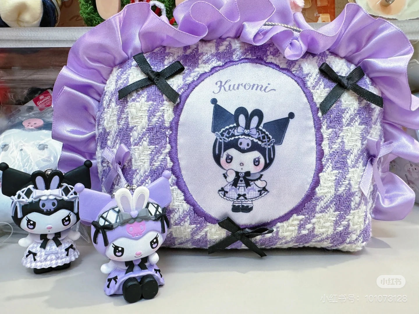 Sanrio三丽鸥｜Secret Mascot - Charm Keychain - Dream Ribbon Blind Box（a box of 8）梦幻蕾丝蝴蝶结千鸟格女仆地雷系玩偶挂件盲盒/全8种｜1枚入