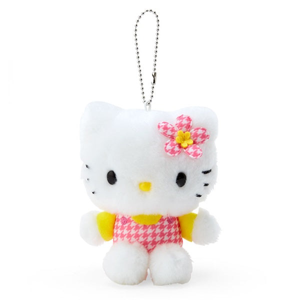 Sanrio｜Plush Eco Bag Hello Kitty Sanrio Kaohana卡通千鸟格复古毛绒玩偶挂件环保袋/包挂｜约9cm×12cm×6cm