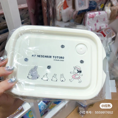 My neighbor totoro｜宫崎骏龙猫限定抗菌耐热三个组合式饭盒/餐具/洗碗机/微波炉可用｜约540ml /350ml /230ml