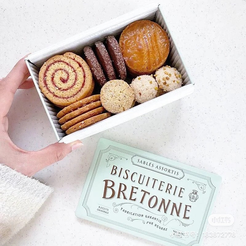 BISCUITERIE BRETONNE｜神户浓郁黄油香曲奇手工饼干铁盒/下午茶/6种口味/铁盒可单独做收纳｜23枚入【24.08.24】