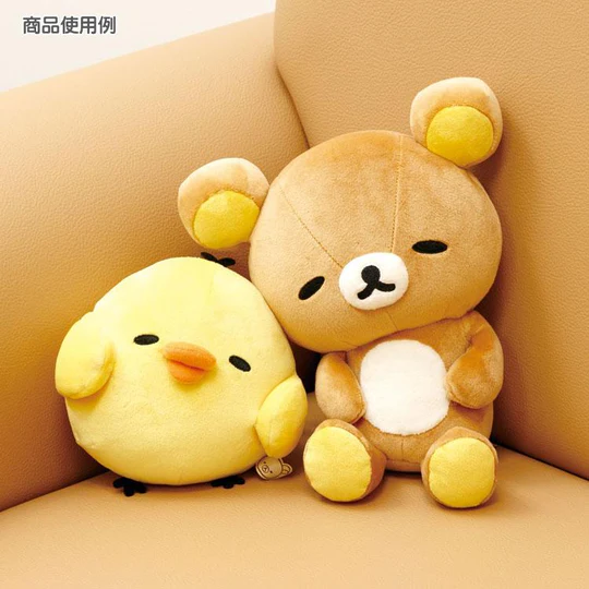 Rilakkuma轻松熊｜Tonikaku Dara Dara Series - Suyasuya Bedside Plush Toy San-X舒适慵懒生活系列软乎乎鼻孔鸡毛绒玩偶/公仔｜约125×140×110mm