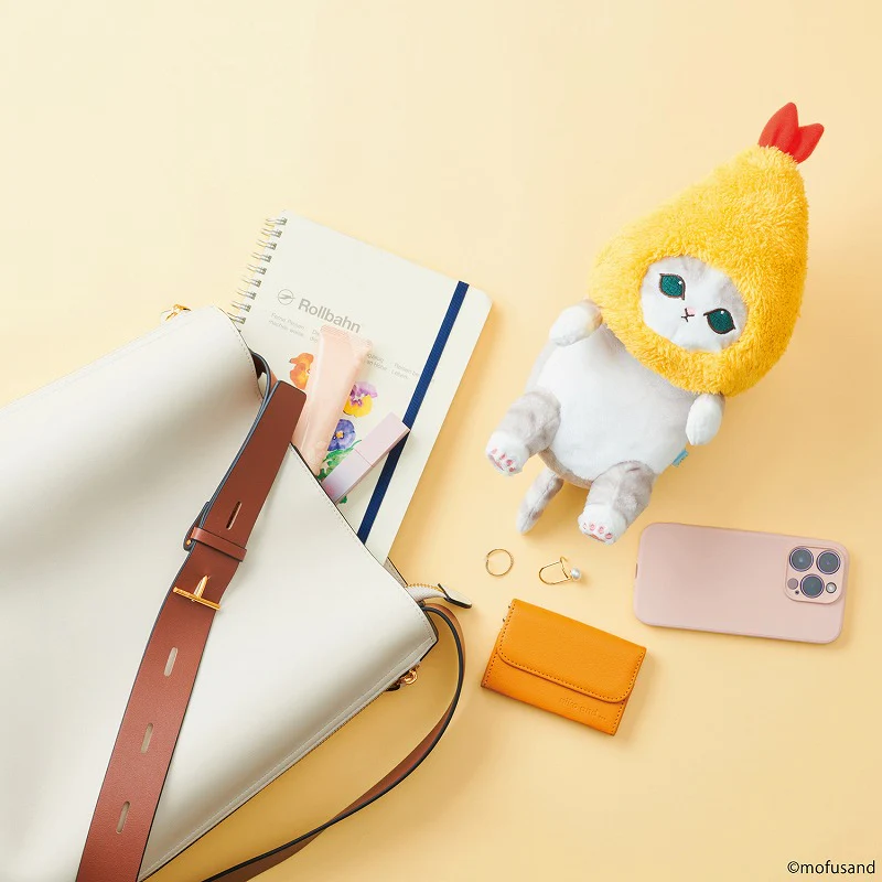 Mofusand｜Study Buddy Plush Toy - Cat / Fried Shrimp Nyan鲨鱼猫坐姿矫正贴贴毛绒玩偶｜约H360 x W145 x D180mm