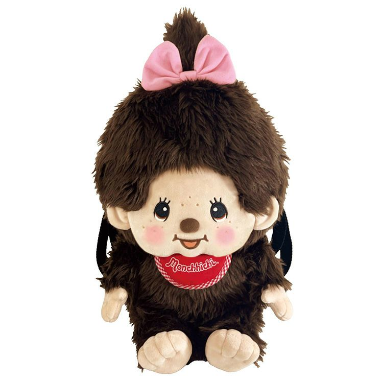 【restock soon】Monchhichi｜Plush Backpack - Monchhichi-chan Girl｜H32×W22×D34cm approx.