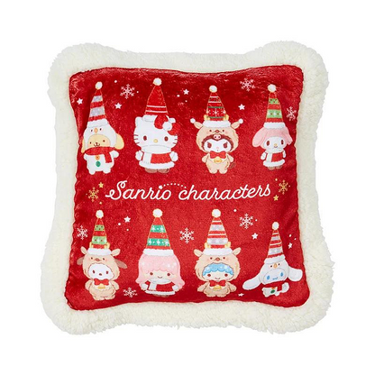 Sanrio三丽鸥｜Cushion Blanket - Christmas 2024圣诞限定可收纳加绒加厚盖毯丝绒抱枕/靠垫/正反面都可爱｜约105×1×70cm