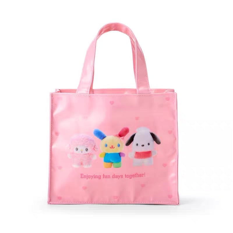 Sanrio｜  Handbag - Pitatto Friends Photo- Pitatto Friends Photo多巴胺格纹系列粉色手提包｜约23×11×20cm