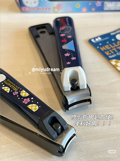 KAI贝印｜Hello Kitty Wafu Nail Clipper Standard M Fujisan Mount Fuji凯蒂猫和风富士山不锈钢指甲钳M号/防飞溅