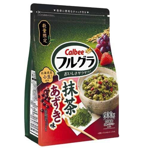 Calbee卡乐比｜限定抹茶口味红豆莓果饱腹燕麦片/代餐｜600g【24.08.15】