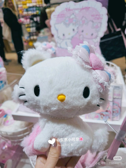 Sanrio三丽鸥｜ Plush Toy / Fluffy Heart毛茸茸爱心系列平成复古系列可爱角色毛绒玩偶/公仔｜约9.5 x 17.4 x 19.7cm