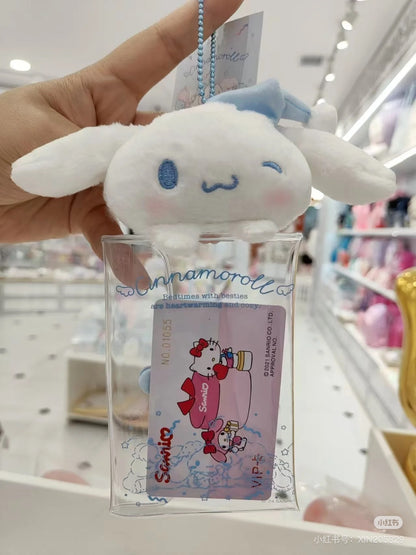 Sanrio三丽鸥｜Japan Sanrio Original Clear Case with Mascot - Cinnamoroll / Sleepy Time玉桂狗甜梦系列困困大耳狗透明手机盒/零钱包/卡包｜约14×3×19cm