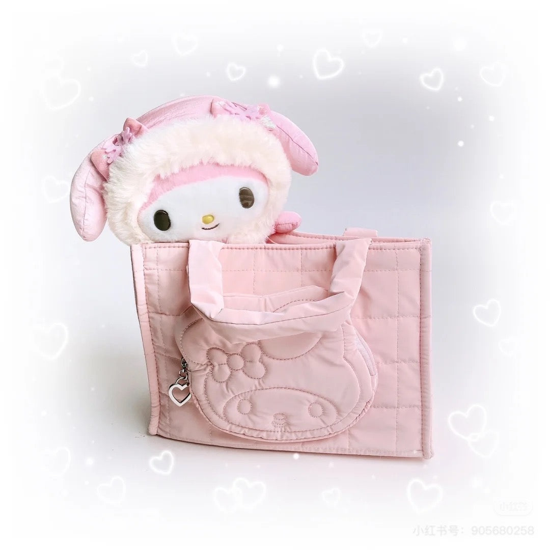 Sanrio三丽鸥｜Mascot Holder- Fluffy Puffy Winter冬季羽绒滑雪服毛绒玩偶挂件/包挂｜约9.5×7.5×12.5cm