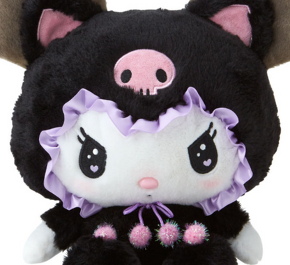 Sanrio三丽鸥｜Nakajima Plush Toy (M) - Kuromi / Black Cat Baby库洛米生日黑猫系列毛绒玩偶/公仔/M号｜约13.9 x 23.2 x 34.5cm