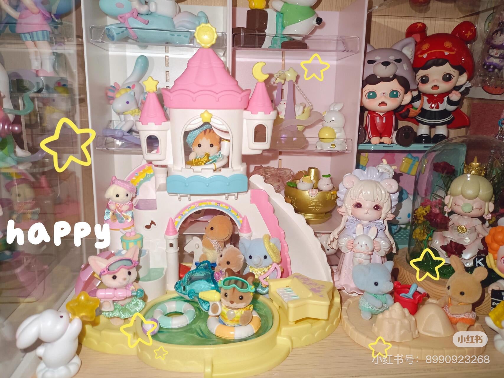 SylvanianFamilies森贝儿家族｜Nursery Sandbox &amp; Pool/Flora Rabbit幼儿园沙盘和泳池+垂耳兔站宝套组/玩具/过家家5746