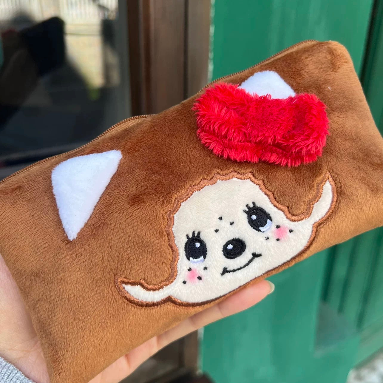 Monchhichi｜Pouch Monchhichi Hello Kitty Flat Pouch｜ H100 x W190 x D30 mm approx.