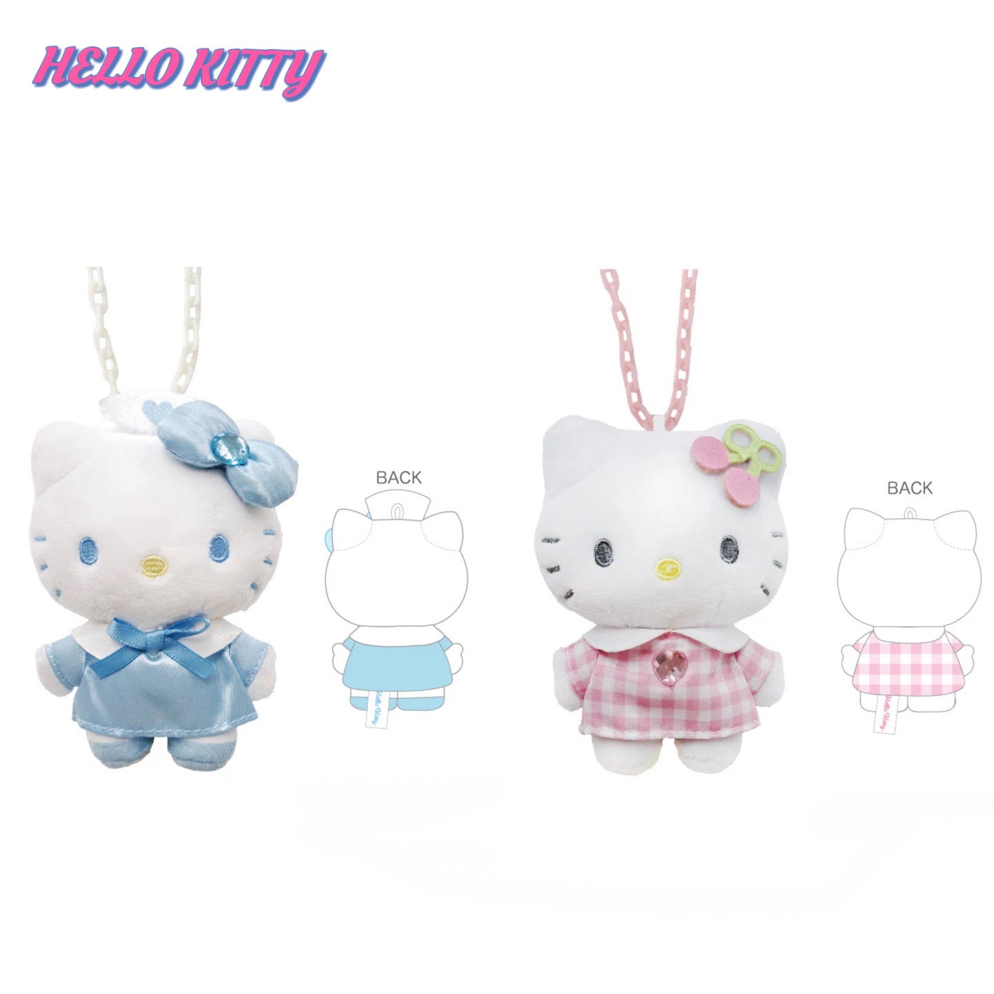 Sanrio三丽鸥｜Hello Kitty天使护士系列毛绒玩偶挂链｜約125xW70xD70mm