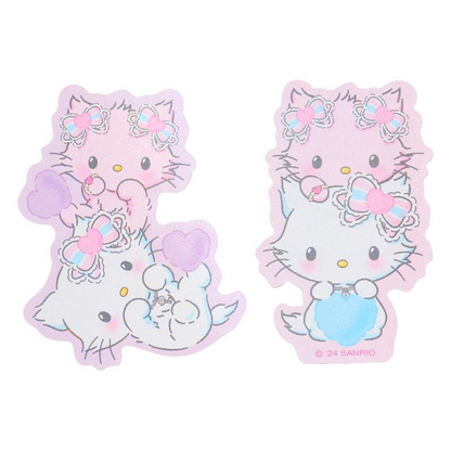 Sanrio三丽鸥｜Sticker Set - Charmmy Kitty / Fluffy Heart毛茸茸爱心系列平成复古可爱角色贴纸套装｜16枚入