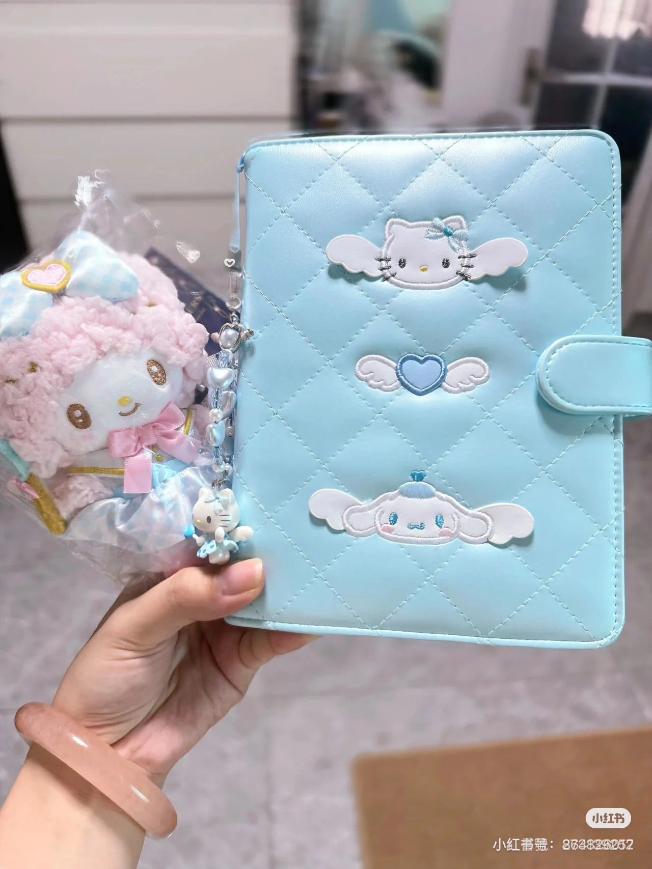 Sanrio三丽鸥｜Sanrio Original Binder - Dreaming Angel 2nd水色天使爱神系列双面图案相册本｜约14×2×18.5cm