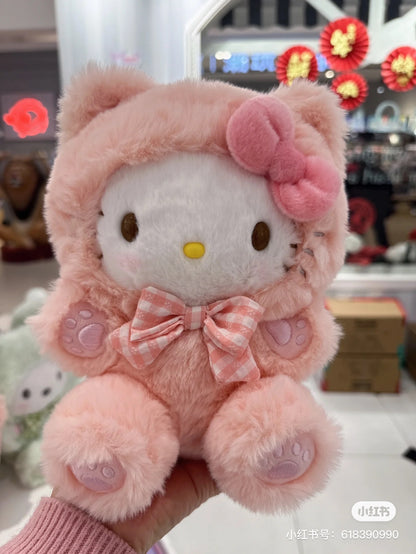 Sanrio｜2024奶fufu的限定肉球猫咪系列玩偶/公仔/肉垫垫/粉爪爪/如拿铁系列一样好摸｜约17 x 17 x 9cm