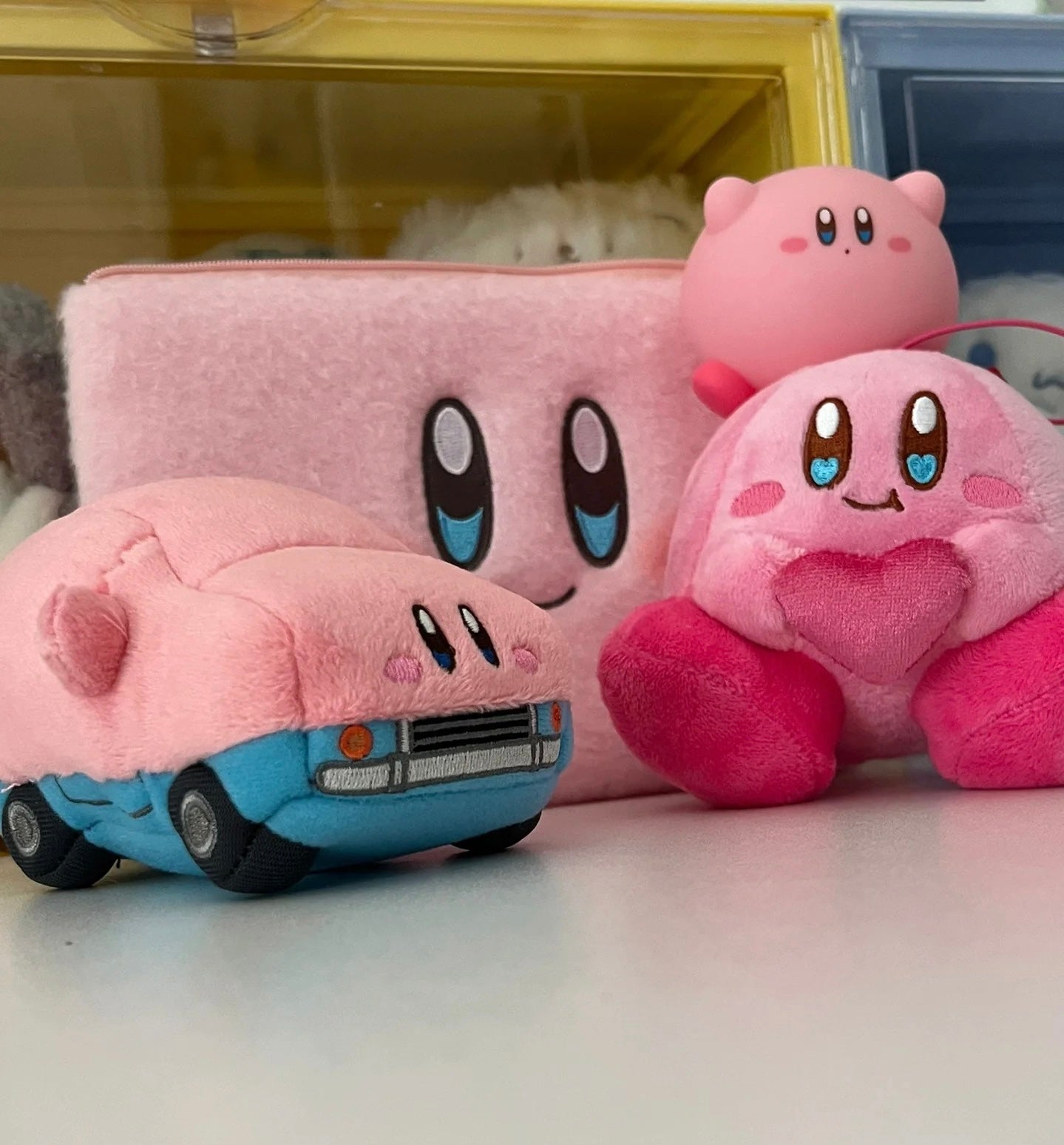 Kirby星之卡比｜Shaking Plush Car Mouth Kirby吞下整辆汽车变身毛绒玩具摆件/公仔/拉发条会震动｜约W9 x D13.5 x H7 cm