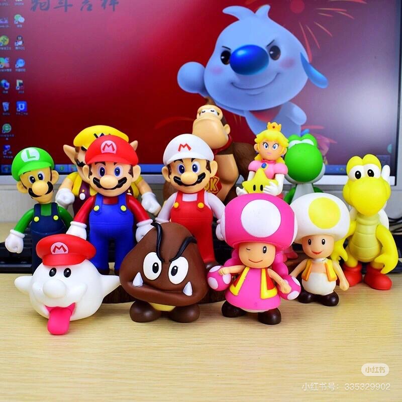 Nintendo｜Ishikawa Toy Super Mario Figure Collection超级马里奥游戏角色手办/摆件｜约4.8 x 9.4 x 13.8