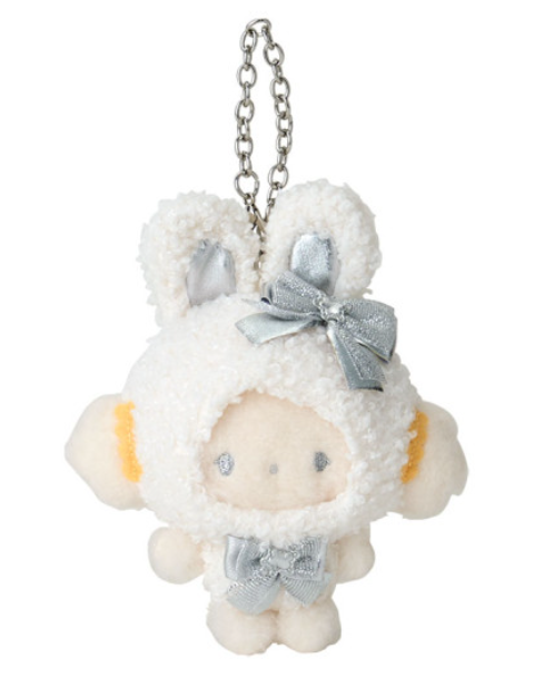 Sanrio三丽鸥｜Mascot Charm / Fluffy Snow Rabbit冬日毛茸茸银白初雪小兔系列可爱角色玩偶挂件/包挂｜约10×4×16.5cm