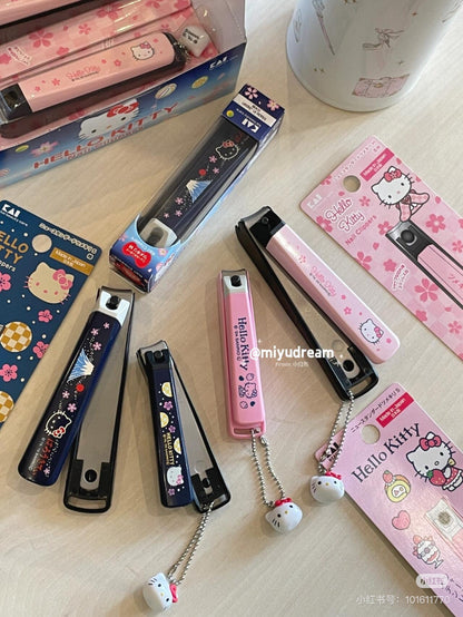 KAI贝印｜Hello Kitty Wafu Nail Clipper Standard M Fujisan Mount Fuji凯蒂猫和风富士山不锈钢指甲钳M号/防飞溅