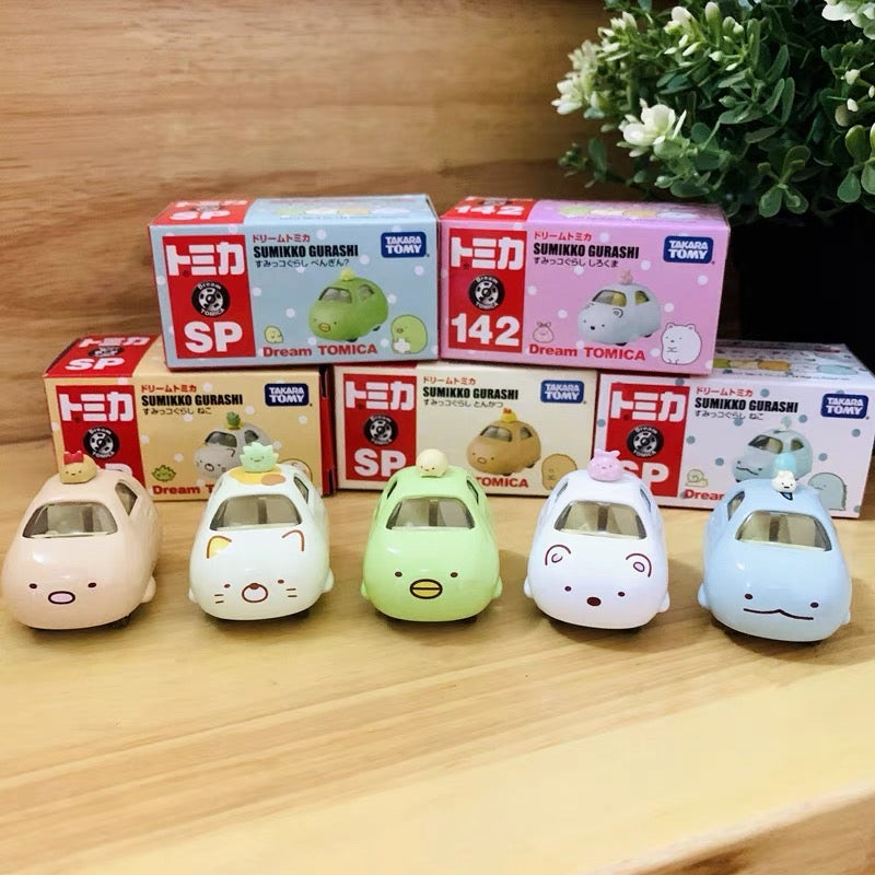 Sumikko gurashi角落生物｜Tomica ChoroQ Sumikko Gurashi 03 Tonkatsu多美卡炸虾汽车玩具｜约9.4 x 8.5 x 3.4 cm