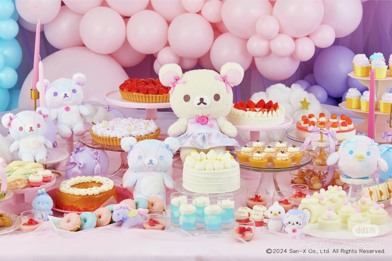 Rilakkuma轻松熊｜Korilakkuma Plush Doll M Sky Cotton Candy San-X天空白云棉花糖系列毛绒玩偶/公仔｜約300×250×180mm