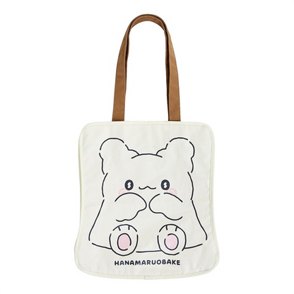 Sanrio三丽鸥｜Original Character-shaped Tote Bag - Hanamaruobake / Always Together花丸鬼甜点系列双面图案单肩帆布包｜约 38×12×42cm