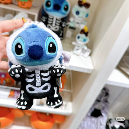 Disney迪士尼｜Fluffy Plush Keychain  / Halloween Skeleton万圣节骷髅玩偶挂件/包挂｜ 约高17cm