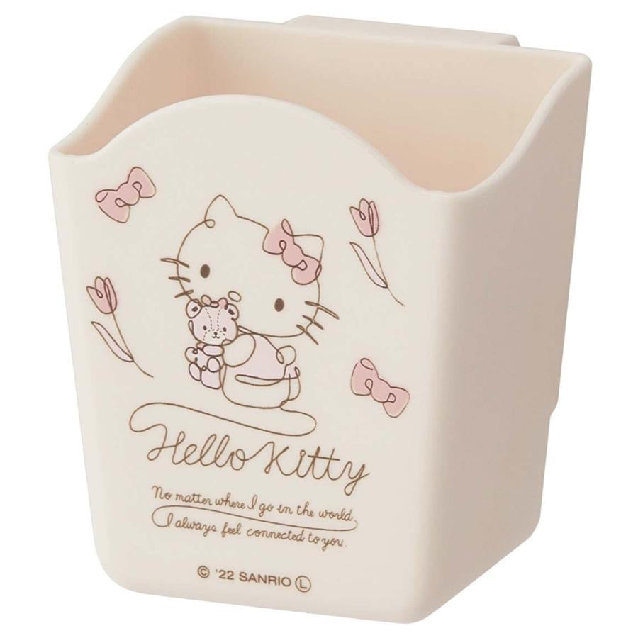 Hello kitty凯蒂猫｜挂壁式调料耐热易清洗收纳盒/小物收纳盒｜幅6.3×奥行5.8×高さ7.3cm