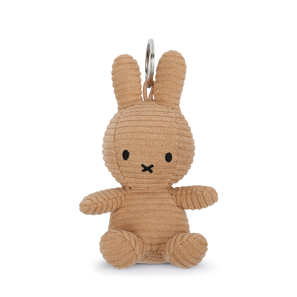 Miffy米菲｜BON TON TOYS -Keychain ECO Corduroy坐姿灯芯绒毛绒玩偶钥匙扣挂件/包挂｜约10 cm – 4″