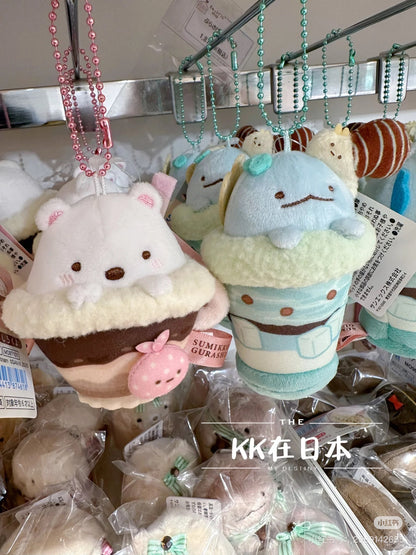 Sumikko gurashi｜Tokage Lizard Mint Chocolate Parfait Plush Keychain San-X｜ 105×65×65mm approx.