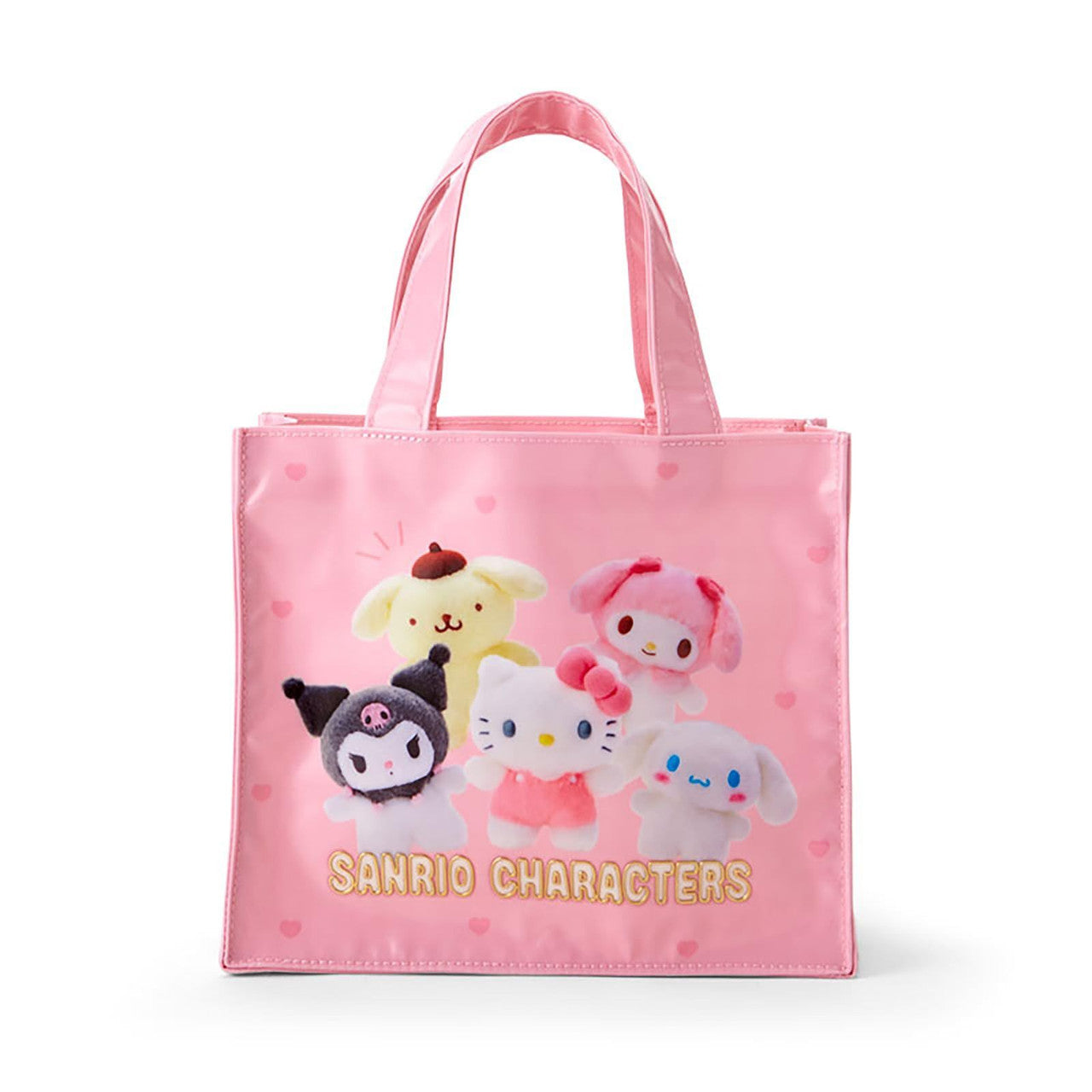 Sanrio｜  Handbag - Pitatto Friends Photo- Pitatto Friends Photo多巴胺格纹系列粉色手提包｜约23×11×20cm