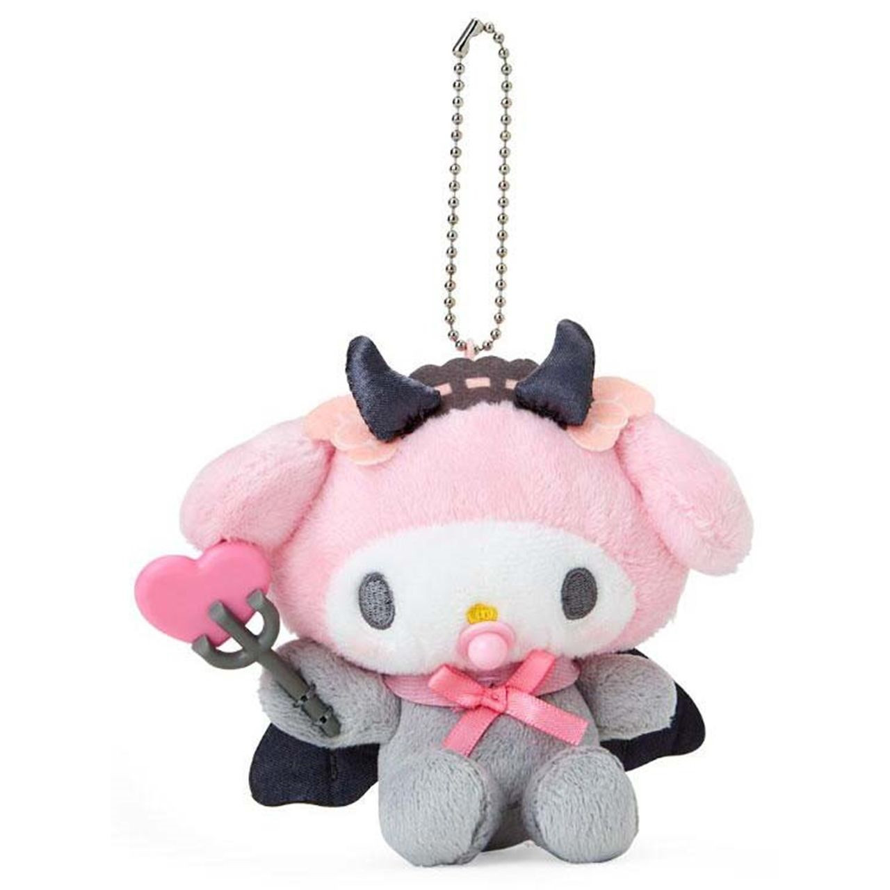 Sanrio三丽鸥｜Mascot Holder  / Baby Devil小恶魔爱心手杖吃奶嘴宝宝毛绒玩偶挂件/包挂｜约13×5.5×11cm