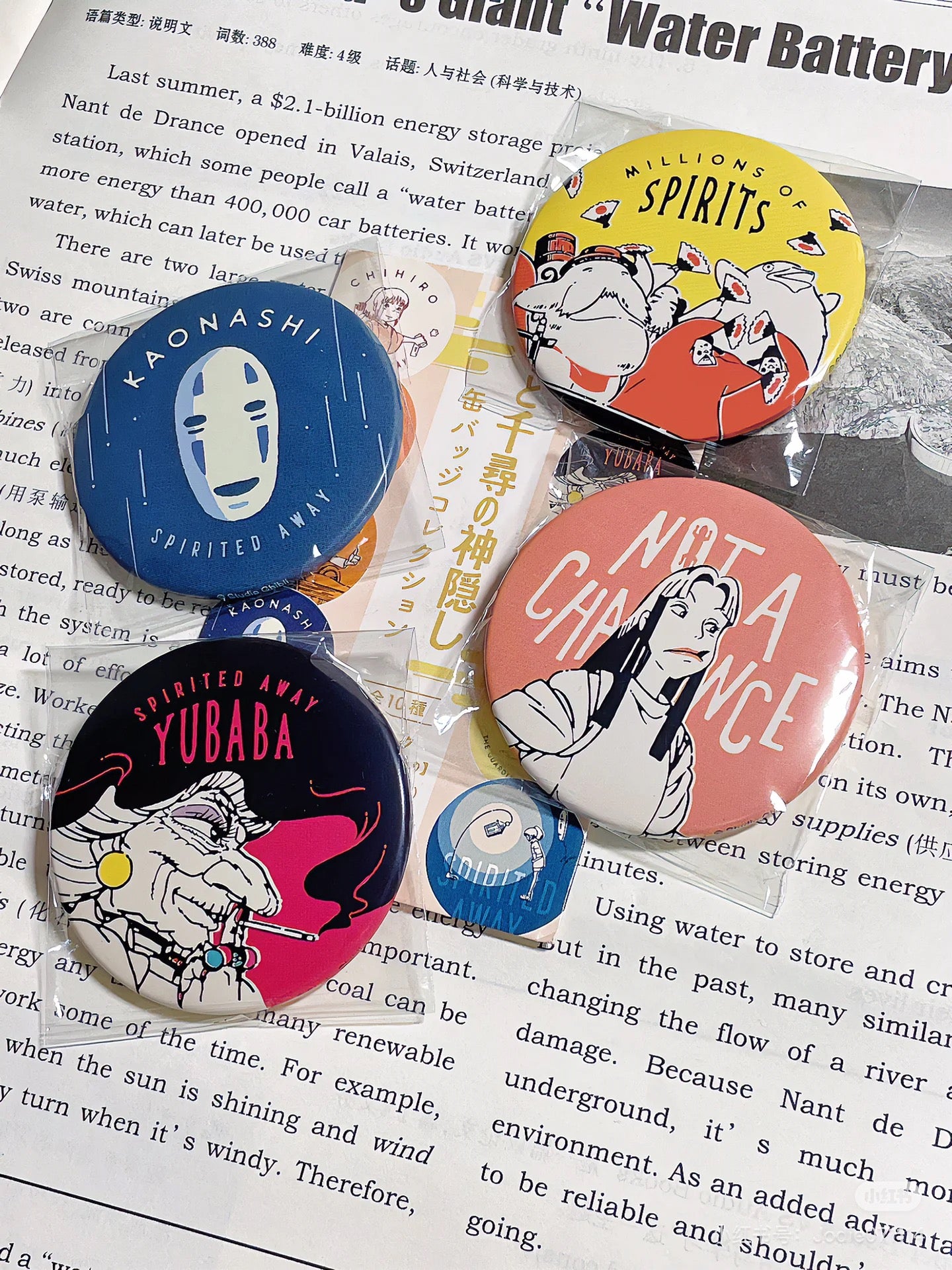 My neighbor totoro｜Studio Ghibli Can Badge Collection [Spirited Away] Chihiro吉卜力宫崎骏《千与千寻》马口铁徽章吧唧盲盒/全10种｜1枚入