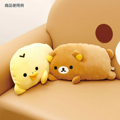 Rilakkuma轻松熊｜Tonikaku Dara Dara Series - Relaxation Cushion for Comfort Time - Rilakkuma San-X舒适慵懒生活系列超好摸毛绒玩偶抱枕/靠垫/午睡枕｜约220mm x 380mm x 100mm