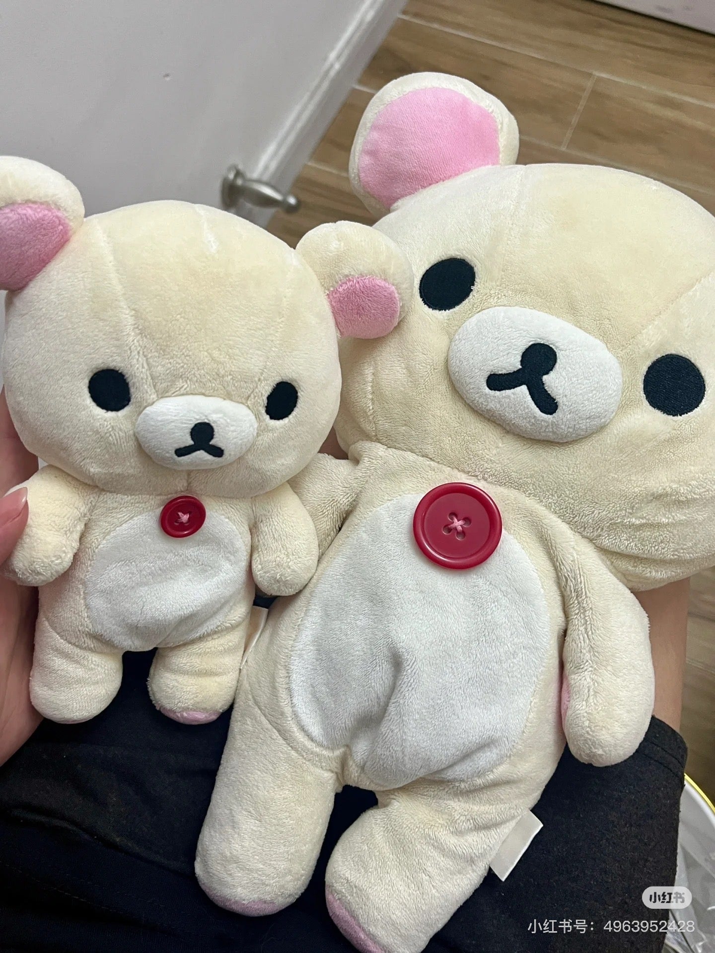 Rilakkuma轻松熊｜Korilakkuma Plush Doll M BASIC RILAKKUMA Favorite Things San-X超好摸轻松熊/小白熊毛绒玩偶公仔抱枕/靠垫｜约370×320×150mm