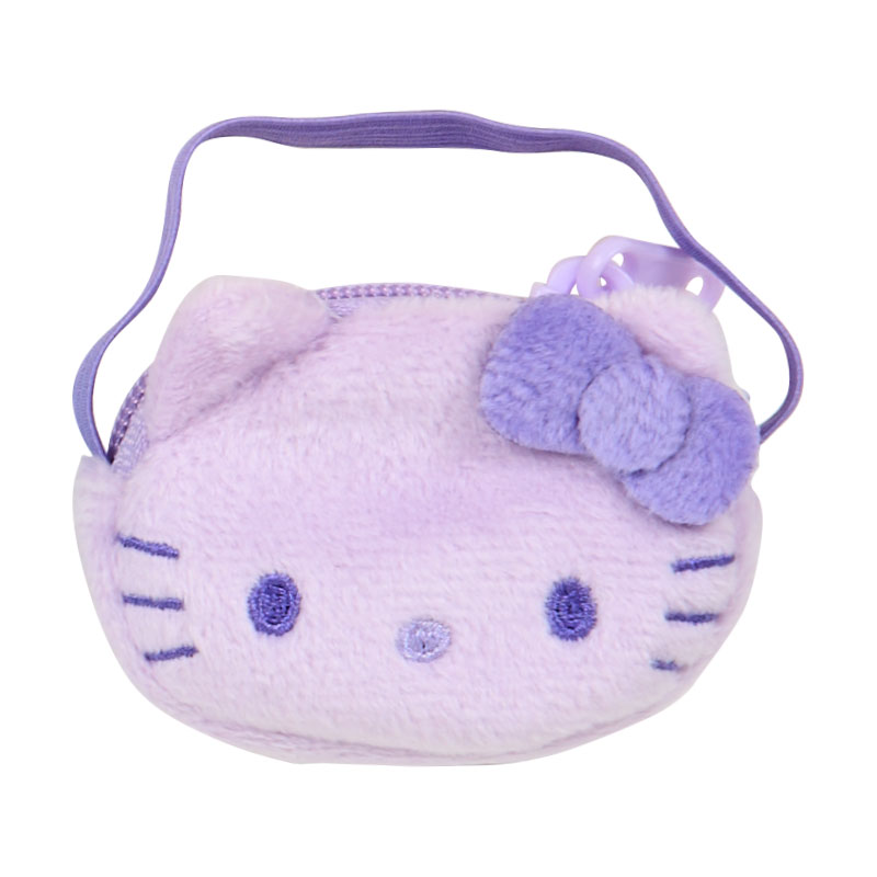 Sanrio三丽鸥｜Color Variation Plush Pochette-Hello Kitty凯蒂猫脸型彩色10色毛绒迷你斜挎包盲盒/全10种｜1枚入