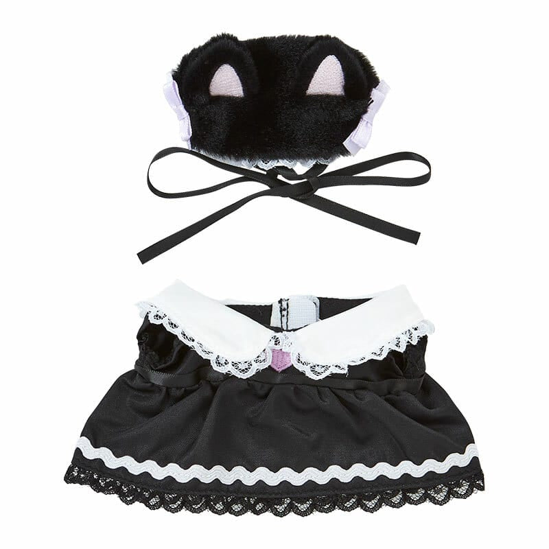 Sanrio三丽鸥｜Dress-up clothes for plush：M CAT (Enjoy Idol Series) Kuromi库洛米黑色女仆装/猫咪头饰/着替M号｜约L16× W1× H10cm