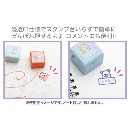 Sumikko gurashi角落生物｜San-x Sumikko Gurashi Stamp 哇哇哇木薯便利店系列6色闪闪印章套组｜约3.5 x 15.0 x 12.5cm