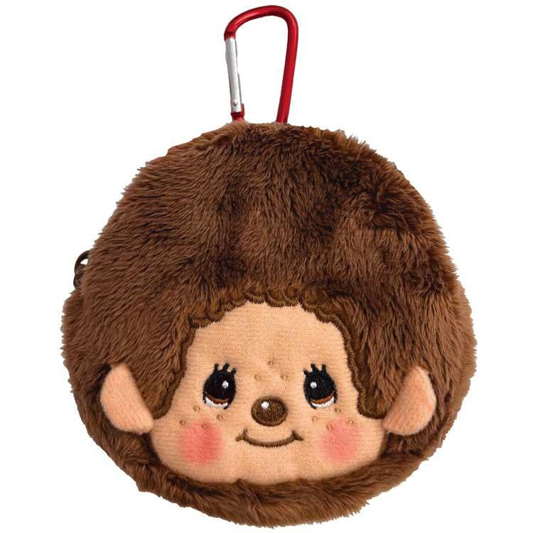 Monchhichi｜mini pouch with carabiner｜H10 x W10.5 x D2.5cm approx.