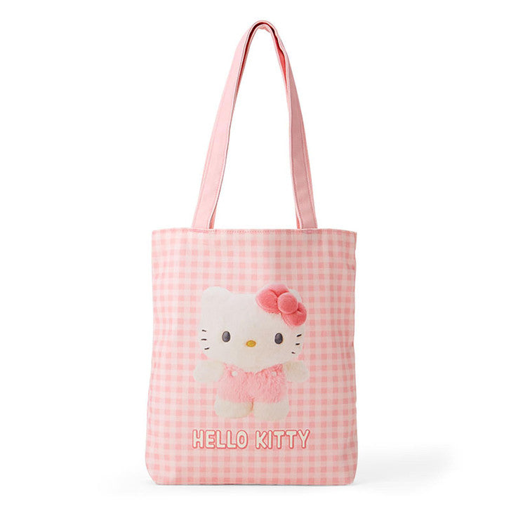 Sanrio｜ Tote Bag - Pitatto Friends Photo多巴胺格纹系列可爱角色帆布包｜约29×5×32cm