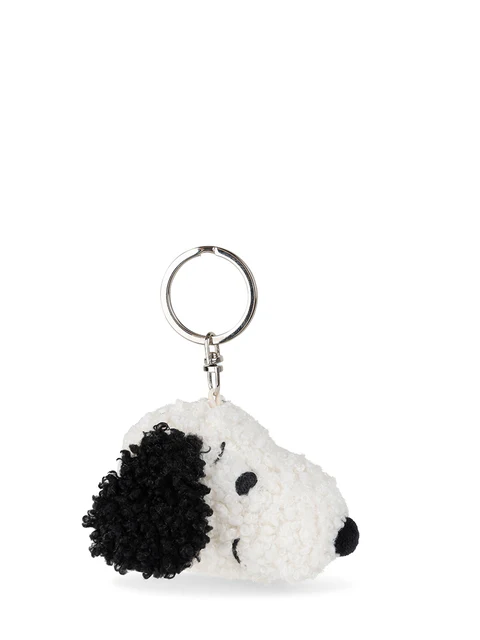 Snoopy史努比｜BON TON TOYS-ECO Tiny Teddy keychain | Cream圣诞奶油雪人毛绒头型钥匙扣挂件/包挂