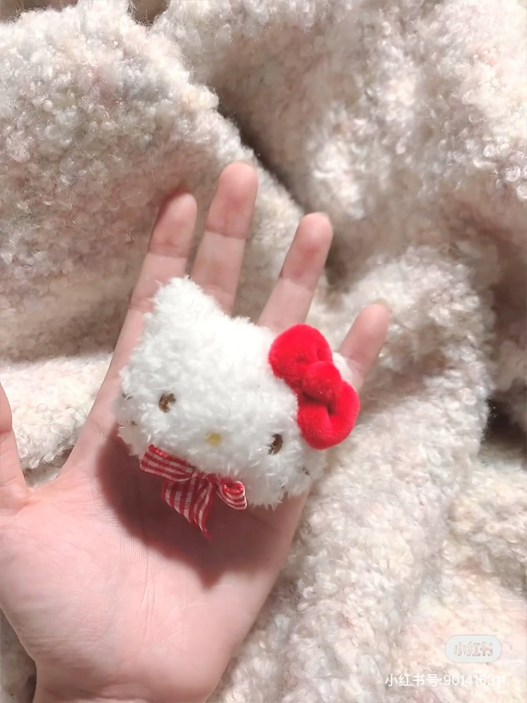 Sanrio｜角色大头毛绒绒发绳/头绳｜1枚/7.5 x 6 x 2.5cm